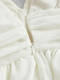 Vintage A line Straps White Chiffon Homecoming Dress 18th Birthday Outfits HZ1024