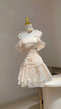 Cute A line Chiffon Straps Homecoming Dress with Ruched Bodice HZ1024