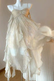 Sexy High Low Straps Irregular Straps Maxi Homecoming Dresses HZ1024