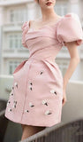 Cute A Line Sweetheart Short Pink Homecoming Dress Birthday Outfit HZ1024