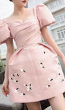 Cute A Line Sweetheart Short Pink Homecoming Dress Birthday Outfit HZ1024