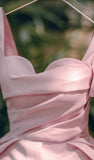 Cute A Line Sweetheart Short Pink Homecoming Dress Birthday Outfit HZ1024