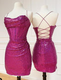 Vintage Sexy Sparkly Homecoming Dress 18th Birthday Outfits HZ1024