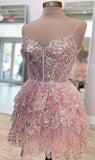 Lace Homecoming Dress Girl Dress Skirt Sweetheart Neckline HOCO Dress HZ1024
