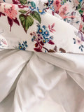 Cute A line Straps Floral Short Homecoming Dresses Cocktail Dress HZ1024