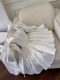 Simple Ball Gown Straps White Homecoming Dresses 18th Birthday Outfits Party Dress HZ1024
