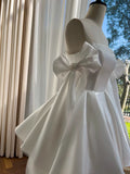 Simple Ball Gown Straps White Homecoming Dresses 18th Birthday Outfits Party Dress HZ1024