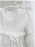 Simple High Low Spaghetti Straps White Homecoming Dresses 18th Birthday Outfits Party Dress HZ1024