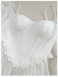 Simple High Low Spaghetti Straps White Homecoming Dresses 18th Birthday Outfits Party Dress HZ1024