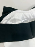 Cute Sheath Off The Shoulder Black Bowknot White Short Homecoming Dress Birthday Dresses HZ1024