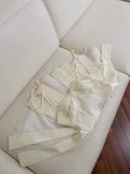 Simple A line Spaghetti Straps Satin Short Homecoming Dresses Birthday Outfit HZ1024