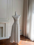 Modest A line Spaghetti Straps White Chiffon Prom Dress Formal Dresses HZ1024