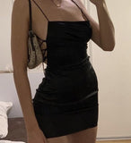 Simple Sheath Straps Black Short Backless Homecoming Dresses Birthday Outfit HZ1024