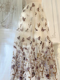 Pretty A Line V Neckline Champagne Tulle Prom Dresses Sexy Evening Dress HZ1024