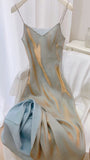 Gorgeous Mermaid Spaghetti Straps Long Prom Dresses Evening Dress HZ1024