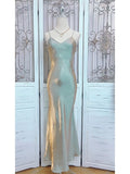 Gorgeous Mermaid Spaghetti Straps Long Prom Dresses Evening Dress HZ1024