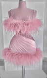 Sexy Sheath Spaghetti Straps Pink Satin Short Birthday Outfits Homecoming Dresses HZ1024