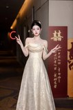 Classy Elegant A Line Satin Long Bridesmaid Dress HZ1024