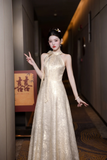 Classy Elegant A Line Satin Long Bridesmaid Dress HZ1024