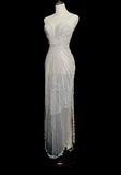 Dreamy Mermaid Strapless Tulle Beaded Long Wedding Dresses HZ1024