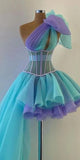 Sexy One Shoulder Short Prom Dress Homecoming Dresses HZ1024