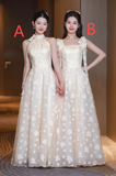 Pretty A Line Chiffon Long Bridesmaid Dress HZ1024