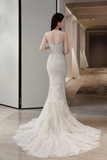 Timeless Mermaid Tulle Lace Long Wedding Dresses HZ1024