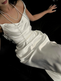 Elegant Mermaid Off The Shoulder Satin Long Wedding Dresses HZ1024