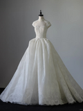 Chic A Line Halter Tulle Lace Long Wedding Dresses HZ1024