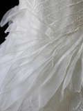 Chic Mermaid Starpless Tulle Beaded Long Wedding Dresses HZ1024