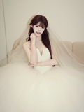 Princessful Ball Gown Strapless Satin Tulle With Veil Long Wedding Dresses HZ1024