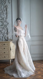 Gorgeous A Line Spaghetti Straps Tulle Lace With Veil Long Wedding Dresses HZ1024
