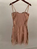 Sexy A Line Straps Brown Birthday Dress Satin Homecoming Dresses HZ1024