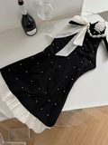 Sweet 18th Black A Line Halter Satin Beads Short Homecoming Dress Birthday Outfits HZ1024