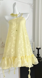 Pastel Yellow A Line One Shoulder Strap Chiffon Applique Short Homecoming Dress 17th Birthday Outfits HZ1024