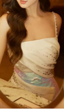 Elegant A Line Straps Sequin Birthday Dress Homecoming Dresses HZ1024