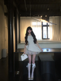 Chic 18th A Line Satin Tulle Short Homecoming Dress Birthday Outfits HZ1024