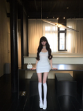 Charming 21th Mermaid Halter White Chiffon Short Homecoming Dress Birthday Outfits HZ1024