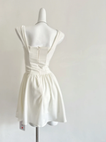 Cute 17th A Line U Neck Satin Short Homecoming Dress Birthday Outfits HZ1024