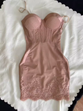Simple Sheath Straps Short Birthday Dress Pink Homecoming Dresses HZ1024