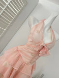 Classy A Line Halter Chiffon Lace Tiered Short Homecoming Dress 16th Birthday Outfits HZ1024