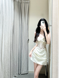 Chic A Line Strapless Satin Lace Short Homecoming Dress 18th Birthday Outfits HZ1024
