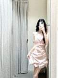 Elegant A Line Halter Satin Short Homecoming Dress 19th Birthday Outfits HZ1024