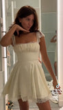 Pretty A Line Square Satin Lace Short Homecoming Dress 19th Birthday Outfits HZ1024