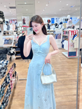 Pretty A Line V Neck Satin Lace Long Prom Dresses Formal Dress HZ1024