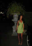 Sexy A Line V Neck Satin Laec Short Homecoming Dress 21th Birthday Outfits HZ1024