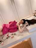Elegant Sheath Strapless Pink 18th Birthday Dress Short Homecoming Dresses HZ1024