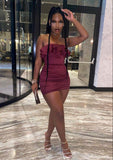 Chic Mermaid Strapless Satin Short Homecoming Dress 20th Birthday Outfits HZ1024