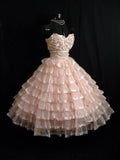 Unique Ball Gown Strapless Tulle Layer Pleated Short Homecoming Dress 18th Birthday Outfits HZ1024