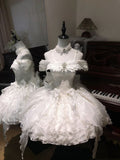Fairy White A Line Off The Shoulder Lace Short Homecoming Dress 19th Birthday Outfits HZ1024